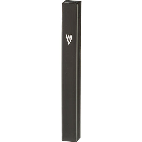 Black Plastic Mezuzah with Rubber Cork 15 cm - LEHADAR