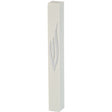 White Plastic Mezuzah 15 cm - Silver SHIN with Rubber Cork - LEHADAR