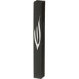 Black Plastic Mezuzah 15 cm - Gold SHIN with Rubber Cork - LEHADAR