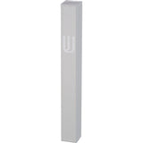 Aluminum Mezuzah - White, Printed "SHIN"