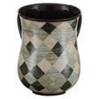 Washing Cup Rhombus Silver & Brown (6 Per Case)` - LEHADAR