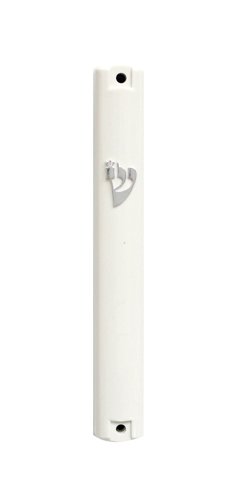 Plastic Mezuzah Waterproof - Silver ''Shin - LEHADAR
