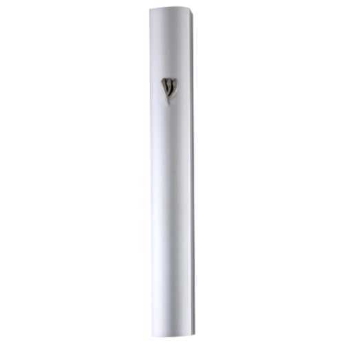 Aluminum Mezuzah Silver Matt Silver Shin 12 cm