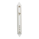 Plastic Mezuzah Case White Stars - LEHADAR