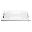 Glass Challah Tray with Legs & Handles "Stones" 2.3x15.75x11.8" - LEHADAR