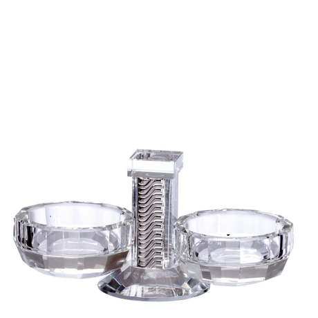 Crystal And Silver Double Salt Holder - LEHADAR