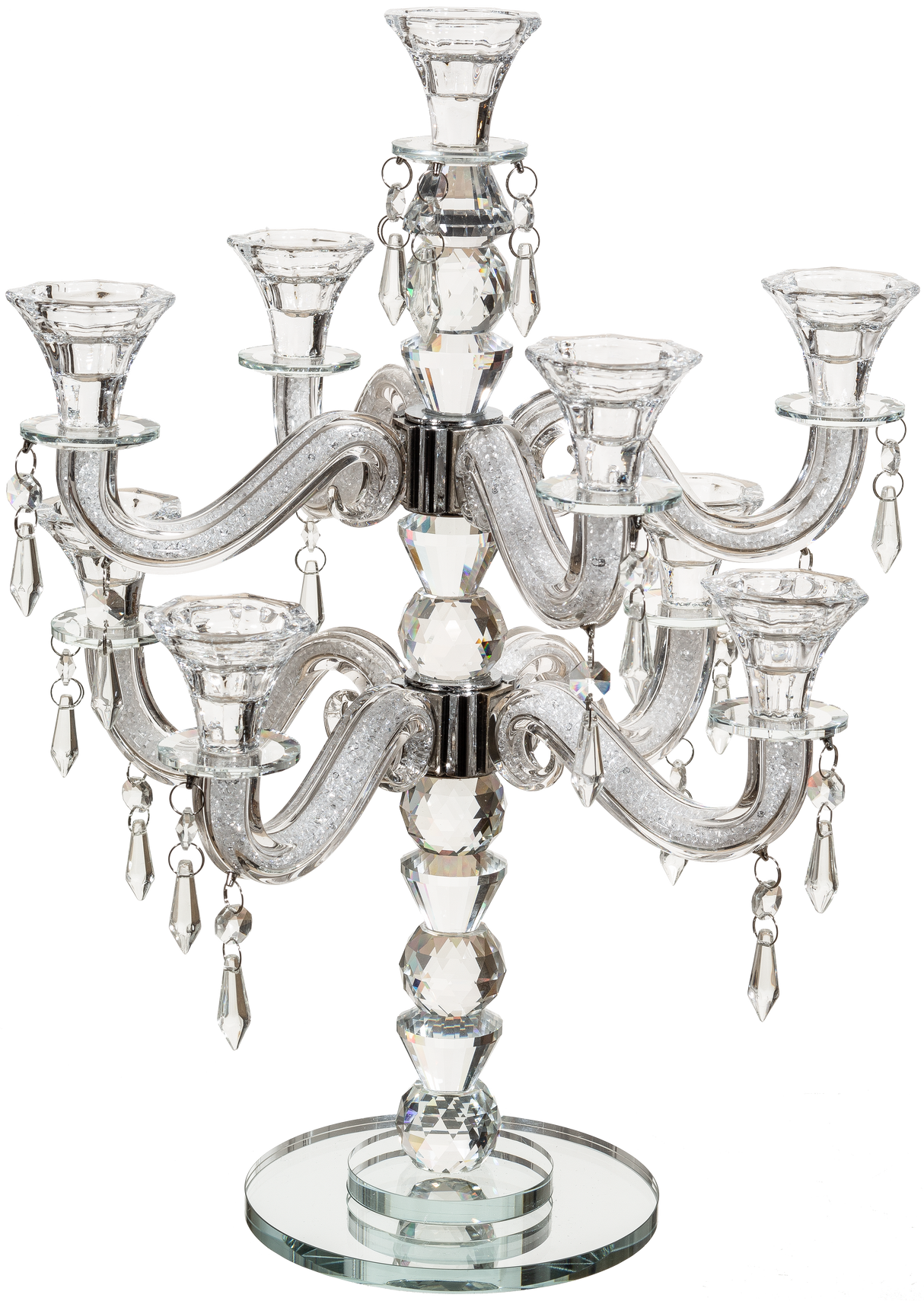 Crystal 9 Branch Candlesticks