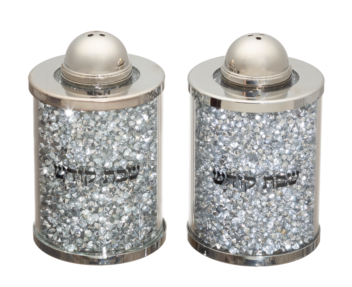 Crystal Salt & Pepper Set 2" With Stones - LEHADAR