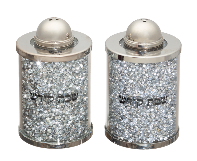 Crystal Salt & Pepper Set 2" With Stones - LEHADAR