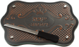Elegant mahogany tray made of mahogany and glass Leather Look Challah Tray 17x12" - LEHADAR