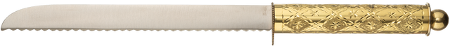 Gold Plated Handle Serrated - LEHADAR