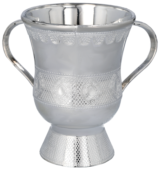 Plastic Elegant Washing Cup 16 Cm- Silver - LEHADAR