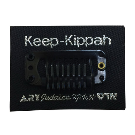 Keep Kippah - Clips with Sticker- Black - LEHADAR