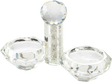 Crystal Salt Holder 4x5" With Glass Crystals - LEHADAR