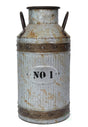 Galvanized Metal Rustic Milk Can, Large - LEHADAR