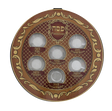 Carton With Plastic Passover Plate 32 Cm- Brown Colors - LEHADAR