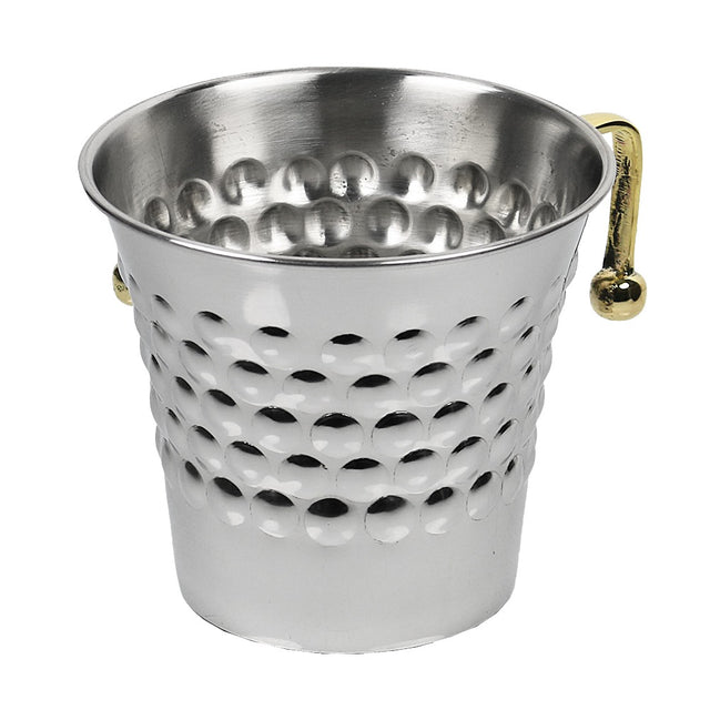 Stainless steel Washing Cup Dotted brass short handles - LEHADAR