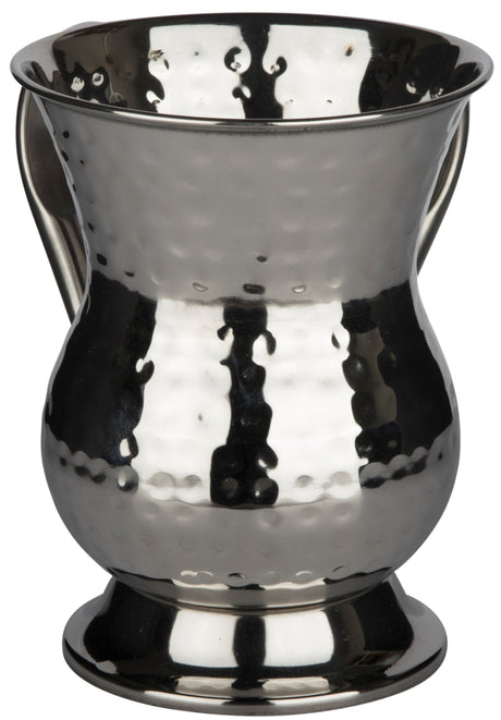 Stainless Steel Washing Cup Hammered With Base ` - LEHADAR