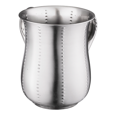 Stainless Steel Washing Cup Matt With Doted Stripes {56960} - LEHADAR