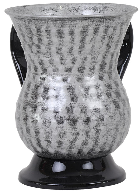 Washing Cup Stainless Steel Silver With Black Handles & Base` - LEHADAR