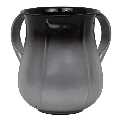 Washing Cup Black & White On Base - LEHADAR