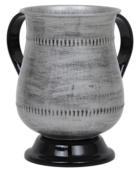 Washing Cup Silver With Black Base - LEHADAR