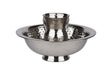 Washing cup and Bowl With Base Set Stainless Steel Hammered - LEHADAR