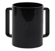 Acrylic Washing Cup Black W Black Handles 5" - LEHADAR
