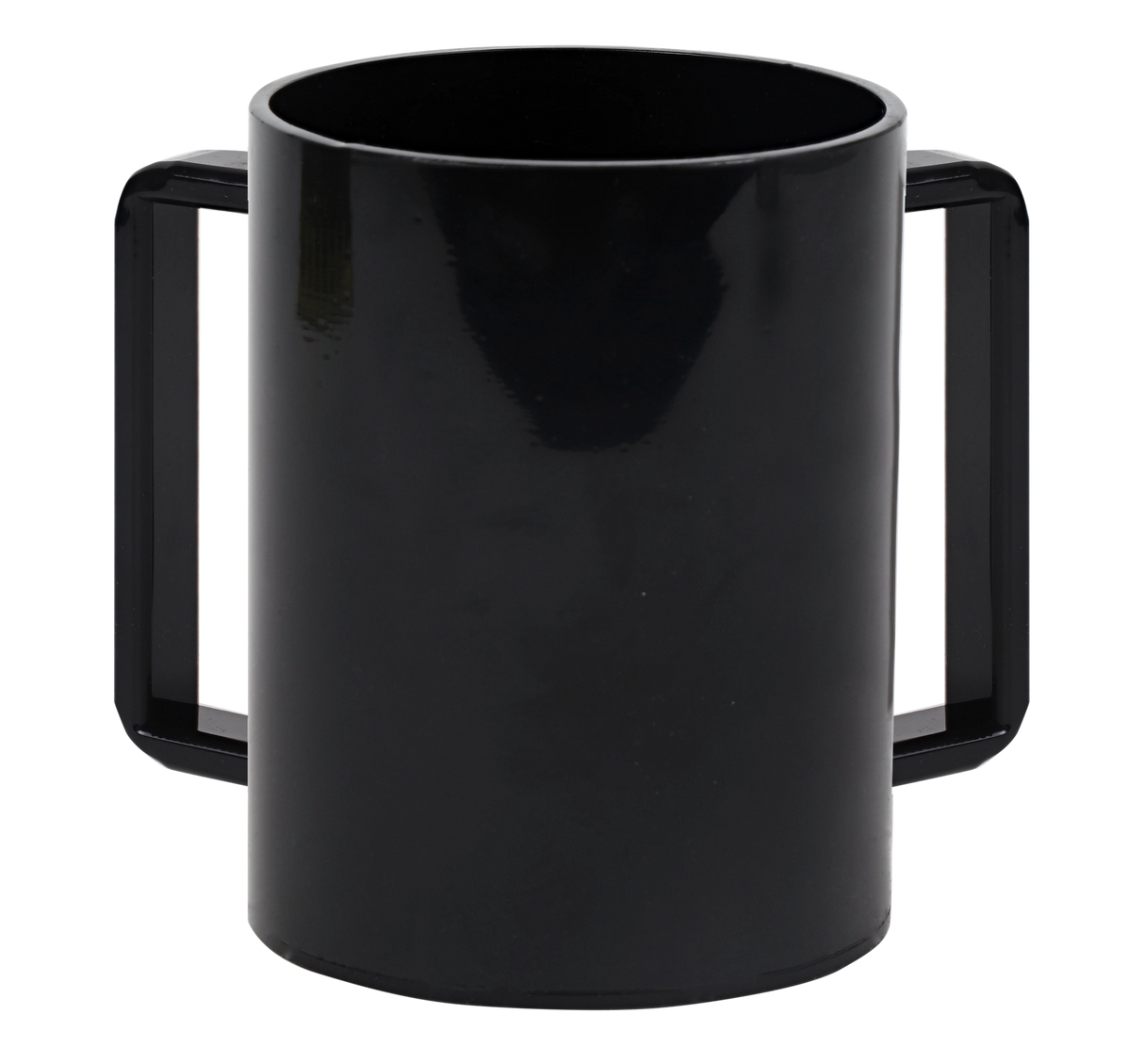 Acrylic Washing Cup Black W Black Handles 5" - LEHADAR