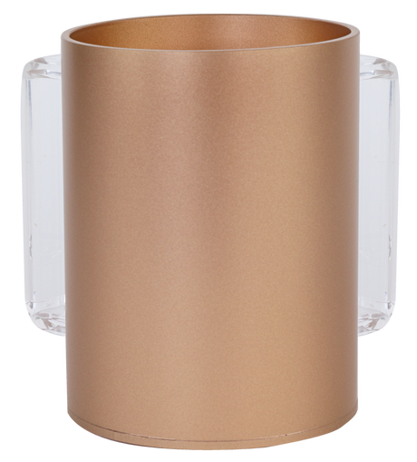 Acrylic Washing Cup Gold Clear Handles 5" - LEHADAR