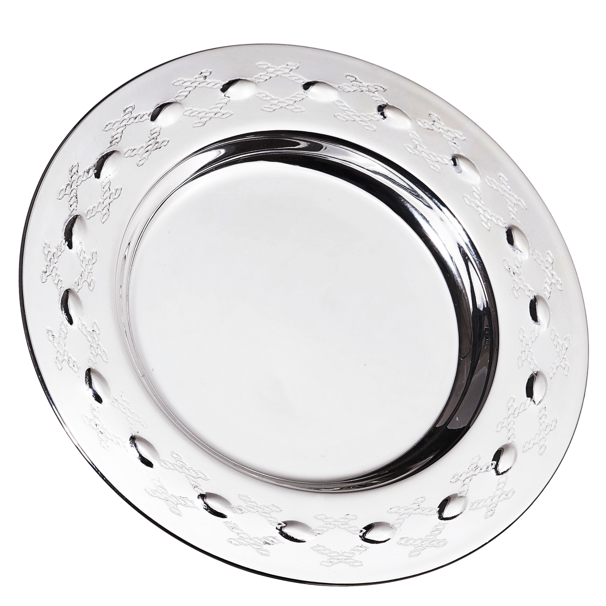 Kiddush Tray Xp Design 925 Sterling Silver Coated 5"