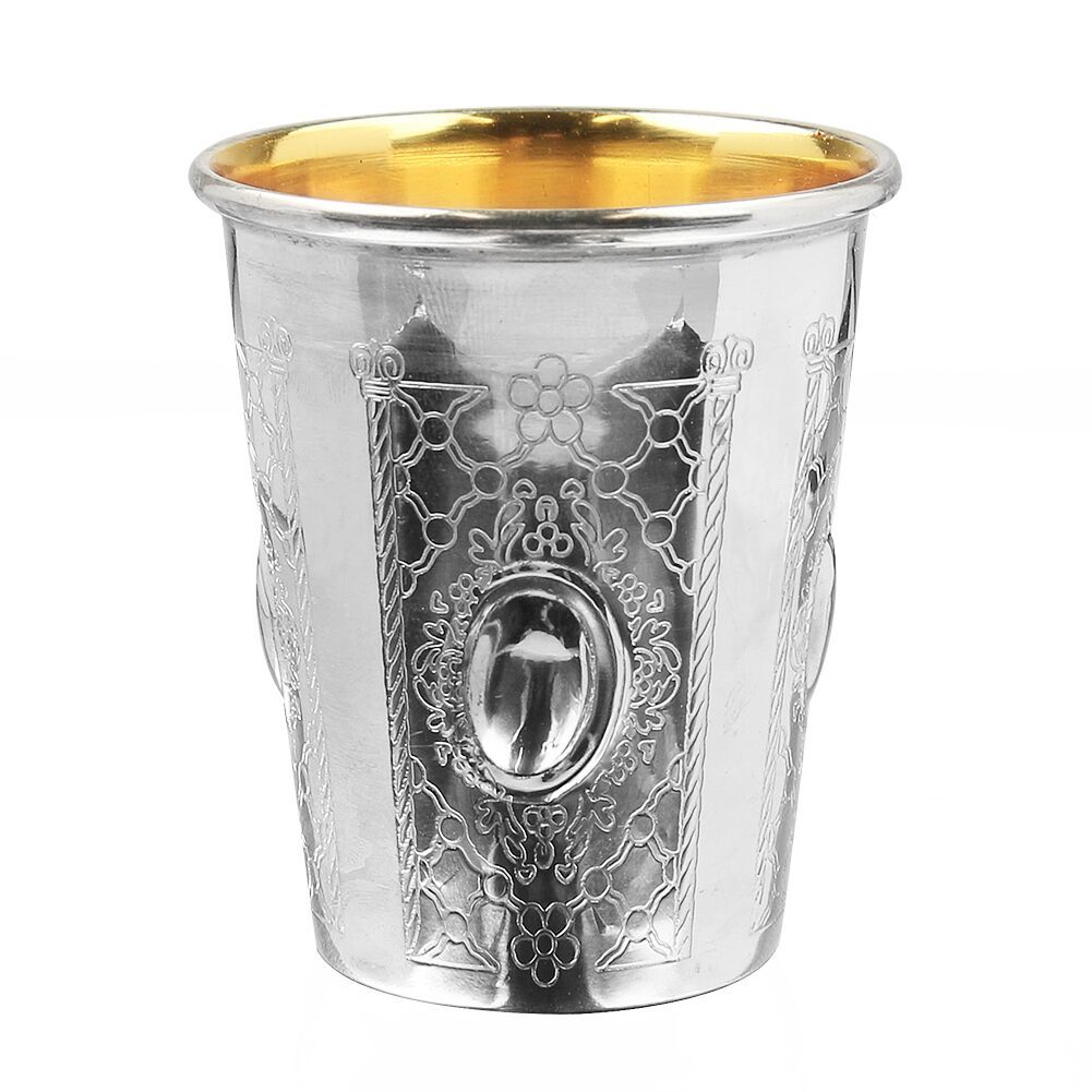 Kiddush Cup XP Design 925 Silver Coated 3 " ( 140 ml 4.7 oz)