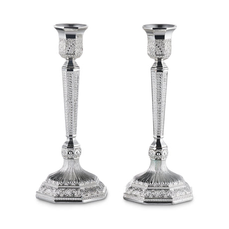 Candle Holder Filigree Silver Plated - LEHADAR