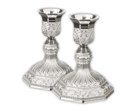 Candle Holder Filigree Silver Plated - LEHADAR