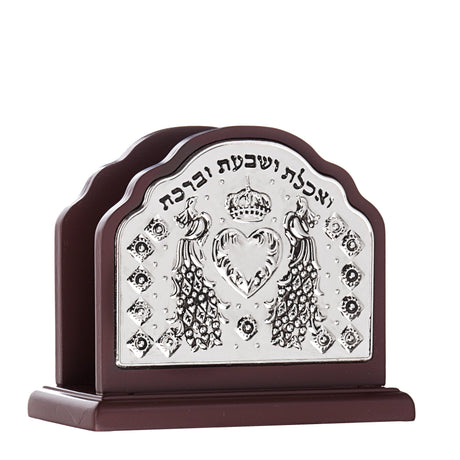 Wood And Silver Plated Bencher Holder 7.5 X 4".. - LEHADAR