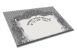 Glass Challah Board Silver 13.5" x 9.5" - LEHADAR