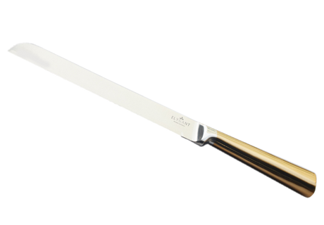 Stainless Steel Knife Gold Handle Non Serrated 13" - LEHADAR