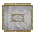 Shtender Cover Satin White With Gold Design With Adjustable Velcro 24 x22" - LEHADAR