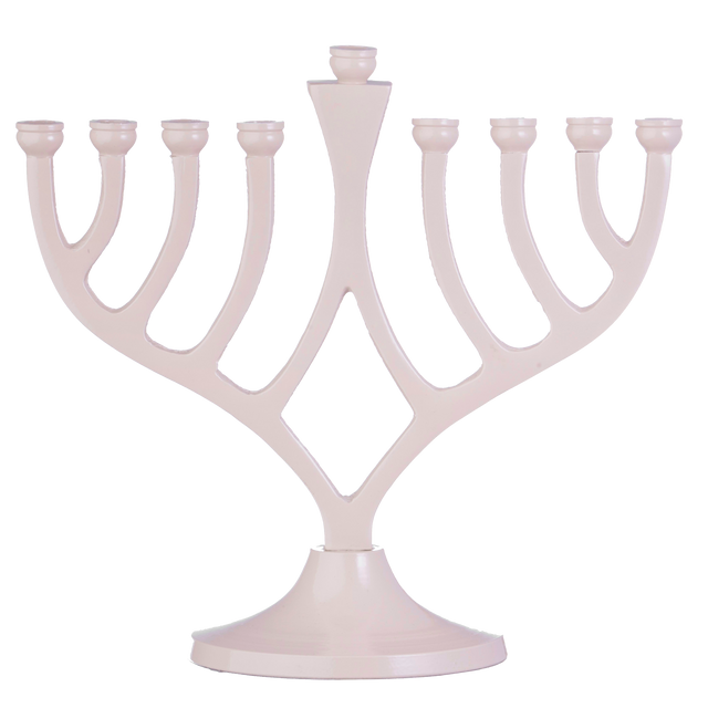 Classic Candle Menorah Ivory 7" - LEHADAR