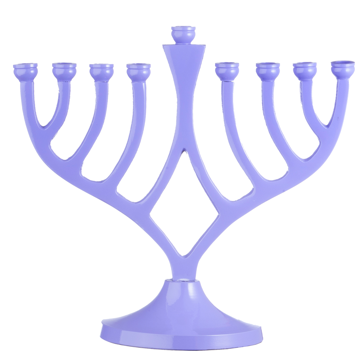 Classic Candle Menorah Purple 7" - LEHADAR