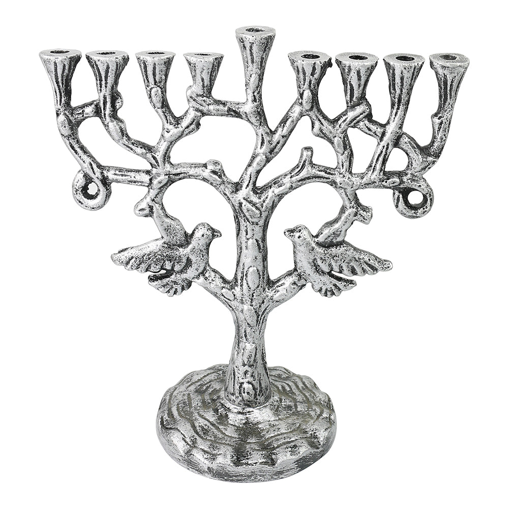 Menorah Metal Birds 10"