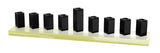 Strip Menorah Enamel Finish 9/14 x 2 x 2