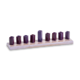 Strip Menorah Enamel Finish Purple 9/14 x 2 x 2" - LEHADAR