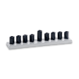 Strip Menorah Enamel Finish Gray 9/14 x 2 x 2" - LEHADAR