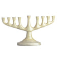 Menorah Stainless Steel Pearl 5.5 x 10" - LEHADAR