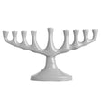 Menorah Stainless Steel Silver 5.5 x 10" - LEHADAR