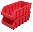 Set of 2 Plastic Storage Stacking Bins, Red - LEHADAR
