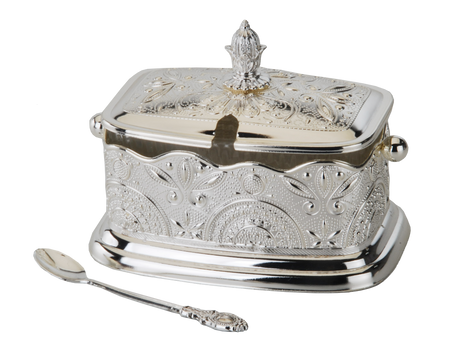 Honey Dish Rectangle Filigree Design 5.5X3.5X4 - LEHADAR