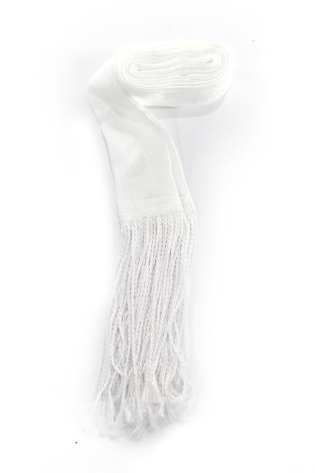 White Silk Gartel Hand Made 13 ft # 18 - LEHADAR