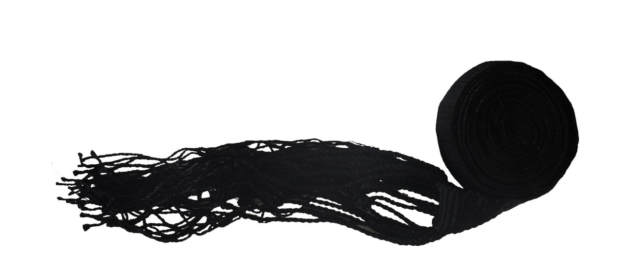 Silk Black Gartel Hand Made 14 ft # 15 - LEHADAR